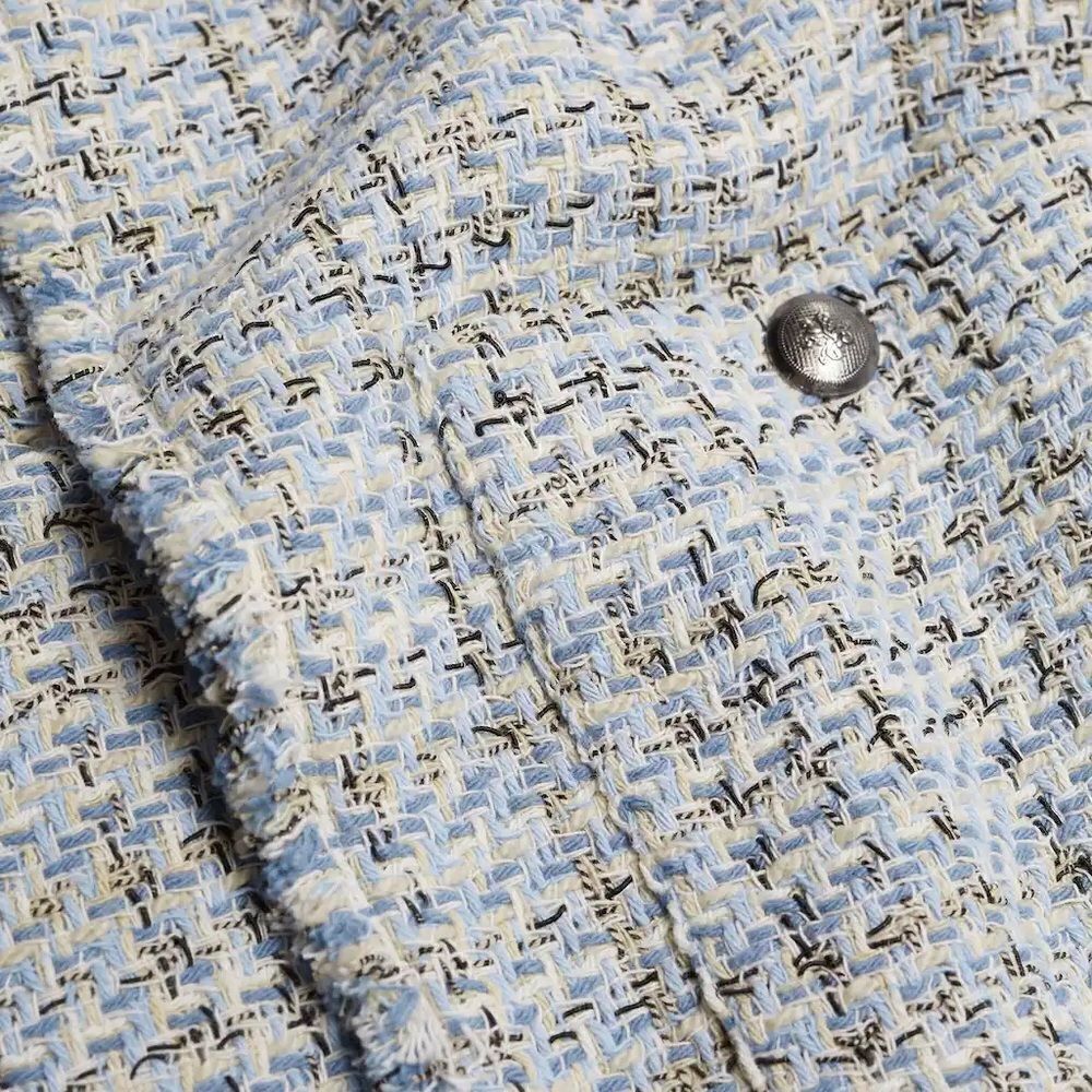 Mango Tweed Blazer Open Front New - Picture 4 of 8